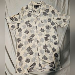 Treasure & Bond White Floral Pattern Shirt